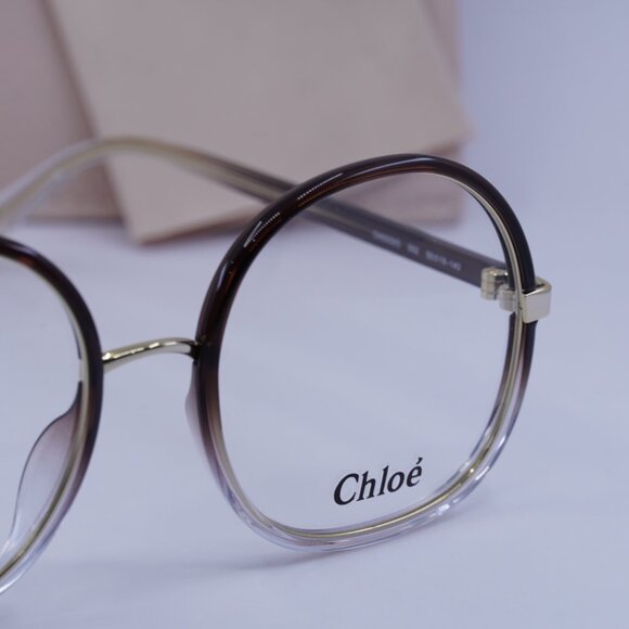 Chloe CH0032O 002 Round Eyeglasses 55mm - Brown Gradient - Picture 2 of 10